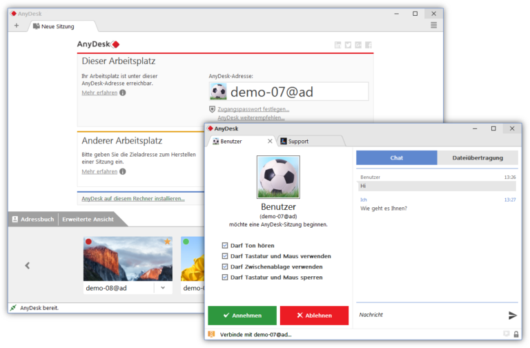 Fernwartung mit AnyDesk